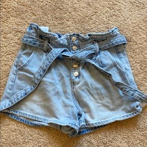 American Eagle High Waisted Paper Bag Mom Shorts